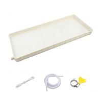 Bac de vidange AC avec tuyau pour unités fendues et fenêtres de 3 à 5 tonnes, bac d'égouttement anti-fuite de 300 cm, compatible avec condensateur extérieur, bac de collecte d'eau en ABS blanc (épais)