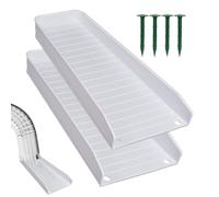 Bac de vidange avec bec le bas - Matériau plastique durable | Dévidoir de gouttière d'évacuation d'eau | Inverseur de gouttière en 2 parties pour éviter l'érosion du sol | Protection du sol