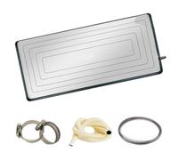 Bac de Vidange de Climatiseur Estampé Monobloc Bac Condensat Clim en Acier Inoxydable Bac de Récupération du Climatiseur(83x38x3.5cm/32x14x1in)