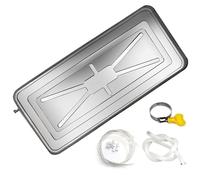 Bac de Vidange de Condensat de Climatiseur Bac D'Égouttement pour Climatiseur Bac À Eau INOX Monobloc Bac de Climatisation Extérieur avec Tuyau de Vidange de 2m(5P(100x47cm))