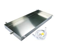 Bac de Vidange de Condensat de Climatiseur en Acier Inoxydable 304 Bac Égouttement Climatiseur avec Tuyau Bacs Récupération Condensats Fuite Stable et Polyvalent(40x120cm(16x47in))