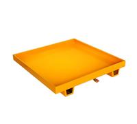 Bac de Vidange, Plateforme Anti-déversement avec Évacuation, pour Entrepôts Industriels, Usines, Garages, Bac Anti-fuite, Charge 500 Kg(Yellow,49.2x25.6x5.9in)