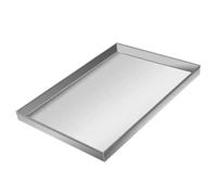 Bac de Vidange pour Climatiseur, Bac pour Machine à Laver, Plateau à Huile pour Lave-Vaisselle en Acier Inoxydable, Plateau D'Égouttage pour Culture de Plantes et Réparation Automobile(100x100x4cm)