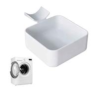 Bac de vidange pour Machine à Laver | Plateau étanche imprimé 3D Entonnoir de vidange Machine Laver pour sous-Sol, Appartement, Mobil-Home, Garage, propriétaires, résidents (White, One Size)