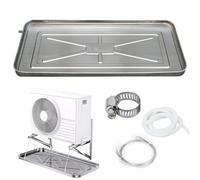 Bac d'égouttage AC en acier inoxydable, plateau résistant aux fuites, sortie d'eau sans couture avec rainures d'eau de guidage, pour un usage domestique 94 * 47 * 3 cm /37 x 18.5x 1.2in