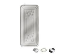 Bac D'égouttage de Climatiseur en Acier Inoxydable, Bac de Récupération de Condensat, Bac à Eau Sous le Climatiseur, Unités CVC Sans Fuite, Bac Collecteur D'eau avec Kit de Vidange(Color:1-2P)