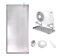 Bac D'égouttement de Climatiseur,Bac de Récupération des Condensats,Bac de Drainage Universel en Acier Inoxydable pour L'extérieur,Coussin Anti-Goutte AC, Bac de Récupération D'eau avec Kit de Vidange