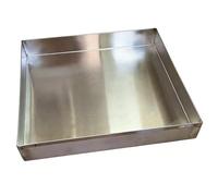 Bac d'égouttement en acier inoxydable 304, bac à huile surélevé AC pour changement de lave-linge, cuisine et garage, plateau multi-usage (110 x 30 cm)