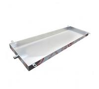 Bac d'égouttement multifonction en acier inoxydable 304 avec tuyau de 2 m pour climatiseur, machine à laver, pots de fleurs, réparation automobile (120 x 20 cm)