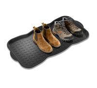Bac d'égouttement pour Chaussures, en Plastique, Noir, Multi-usages, en Forme de Feuille, env. 75,5 x 38 x 3,5 cm, Robuste et Lavable