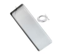 Bac d'égouttement pour climatiseurs, bac de récupération d'eau avec drain, plateau d'égouttement en acier galvanisé, kit de collecte d'eau pour climatiseurs (81 x 24 cm)