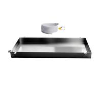 Bac d'égouttement pour climatiseurs, fenêtres, 10,2 cm de haut, sans soudure, soudé au laser, avec tuyau flexible, convient pour climatiseurs, cuisines, plantes, animaux domestiques et aquaculture (30