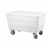 Bac double-paroi 310 L - roues chape inox - blanc