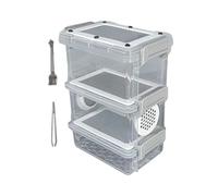 Bac Élevage - Acier PE 15x11x7 Cm | Boîte Reproduction Ténébrions | Kit Insectes | Conteneur Compact Rearing pour Nourriture Animaux Ferme Compostage Éducatif Étude