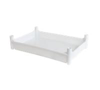 Bac empilable avec 4 pieds 540 x 360 x 120 mm - 10 L - blanc