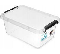 Bac en plastique avec couvercle transparent 4,5 L SimpleStore