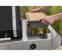 Weber Works 3400131 Planche à découper et boîte Compatible avec Tous Les modèles Slate et Spirit (2025), à Utiliser dans la Table latérale de Works - Noir/Marron