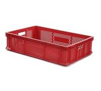 Bac EUROBOX Ajouré - 600X400XH135- Rouge - Matériel CHR Pro