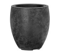 Bac Fibres De Verre/ Composite Ext. Bullet Ø 47 Cm H 47 Cm Noir