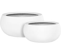 Bac Fibres De Verre Et Plastique Renforcé Ø 40 Cm H 18 Cm Ext. Bol Blanc Mat