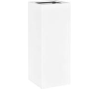 Bac Fibres De Verre Et Plastique Renforcé 30 X 30 Cm H 70 Cm Ext. Carré Haut Blanc Mat
