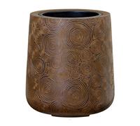 Bac Fibres De Verre Ext Chaudron Bas Ø42cm H47cm Marron Gravé