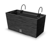 Bac ? fleurs avec bac intérieur Bac ? balcon avec support métallique coloris