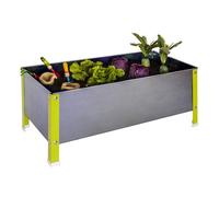 SimonRack Jardinieres Exterieures, Trous de Drainage, Capacité 140 L, 410x900x600 mm Vert/Galvanisé -Simon Garden