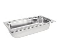 Vogue Bac Gastronorme 1/3, Bac Inox, Profondeur : 65 mm, Capacité : 2,5 litres, Récipient de conservation des aliments chauds et froids, Compatible Bain Marie, Couvercle vendu séparément, K929