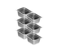 Bac Gastronorme GN 1/2 Inox 15cm Profondeur pour Fours Réfrigérateurs 6 Pièces
