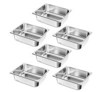 Bac Gastronorme GN 1/2-VEVOR-Récipient de Restauration en Acier Inoxydable 6PCs 6 L-Bac Inox Alimentaire Profondeur 9,9 cm