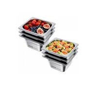 Bac Gastronorme GN 1/6, Récipient de Restauration en Acier Inoxydable 6PCs 1,7 L, Bac Inox Alimentaire Profondeur 10 cm