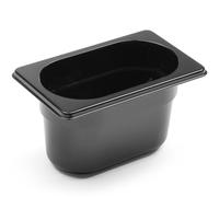 Bac gastronorme GN 1/9 en polycarbonate noir 176x162x100mm 1L Hendi 862827