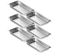 Bac Gastronorme-Vevor-Gn 1/1 Lot De 6-Inox-Bain-0,8 Mm D'épaisseur-6,7 Cm Profondeur-Réfrigérateurs, Stockage, Restauration