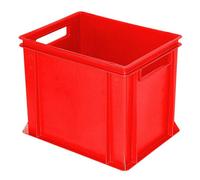 Bac gerbable Euro avec 2 poignées, rouge, 400x300x320 mm