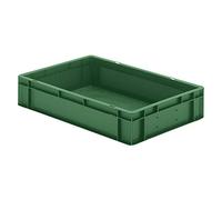 Bac gerbable normes Europe à parois et fond pleins - L x l x h 600 x 400 x 120 mm - vert, lot de 5 - bac en plastique bac gerbable bacs gerbables conteneur de stockage conteneur en plastique Bac de