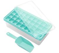 Bac glacon silicone,Avec couvercle et cuillère et congélateur,Moule a glacon silicone 36 Glacons,Facile à démouler, Reutilisable,Sans BPA,Certifié LFGB,Adapté au Whisky, Cocktail, Glaces,Ice Cube Tray