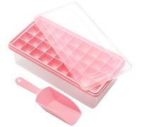 Bac glacon silicone,Avec couvercle et cuillère et congélateur,Moule a glacon silicone 36 Glacons,Facile à démouler, Reutilisable,Sans BPA,Certifié LFGB,Adapté au Whisky, Cocktail, Glaces,Ice Cube Tray