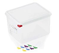 Bac GN 1/2 en Polypropylène 12,5 L H 200 mm Lot de 6 - WAS Germany