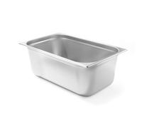 HENDI Bac Gastronorm GN 1/2, Budget Line, résistance thermique -40 °C à 250 °C, compatible four et bain-marie, 9,5L, 325x265x(H) 150mm, acier inoxydable