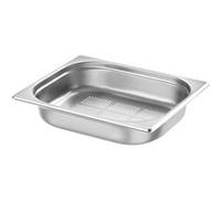 Hendi Bac gastronorme GN 1/2, fond perforé, empilable, bords lisses, inox 4L, 65 mm, -40° à 300°C