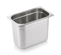 Bac GN 1/4 ECO en Acier au nickel-chrome 5,5 L H 200 mm Lot de 6 - WAS Germany