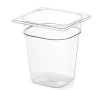 Bac GN 1/6 en polycarbonate transparent hauteur 150 mm - Hendi 861714