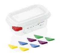 Bac GN 1/9 en Polypropylène 0,6 L H 65 mm Lot de 6 - WAS Germany