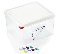 Bac GN 2/3 en Polypropylène 19 L H 200 mm - Lot de 8 - WAS Germany