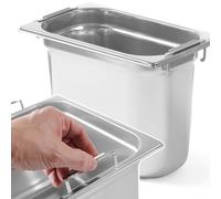 Bac GN avec poignées rétractables, inox, GN1/4, 265 x 162 mm, hauteur 200 mm
