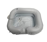 Bac Gonflable pour Laver les Cheveux - Cuvette pour Shampooing - Munie d’une Évacuation - Découpe pour Maintien de la Nuque - Confortable - Fabriquée en Vinyle Haute Résistance