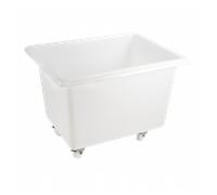 Bac grand volume 220 L - 4 roues pivotantes dont 2 avec freins - blanc