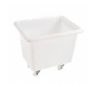 Bac grand volume 500 L - 4 roues pivotantes dont 2 avec freins - blanc