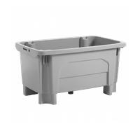 Bac grand volume sur pieds empilable emboîtable 300 L - gris